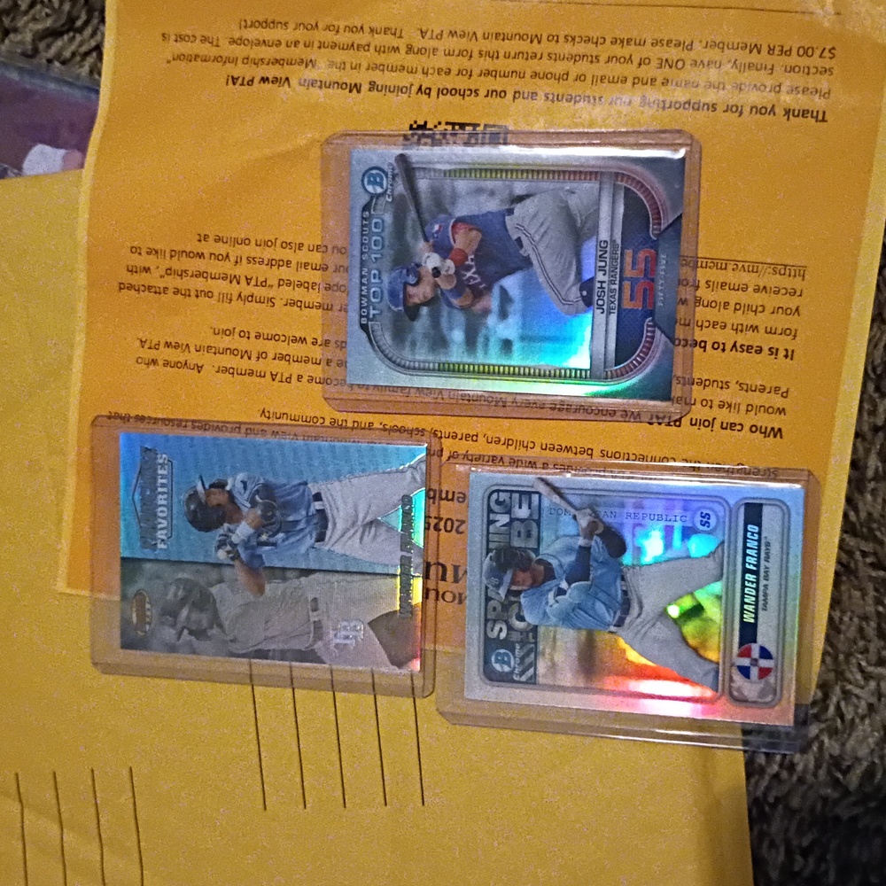Baseball Trading Cards Set with Holographic Designs